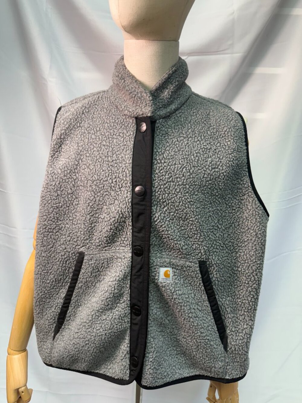 Carhartt Sherpa Fleece Vest Gray Relaxed Fit - Women's XXL
